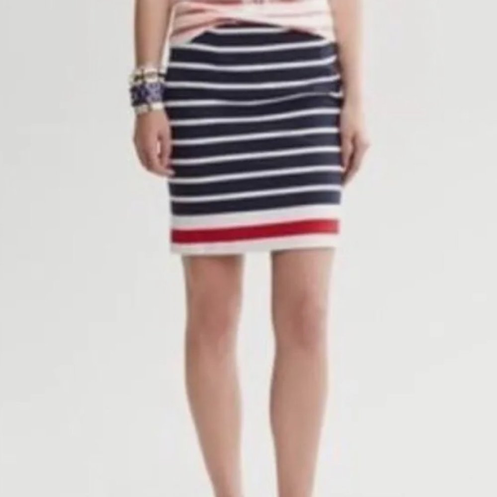 Banana Republic Navy White & Red Mini Skirt - 4
